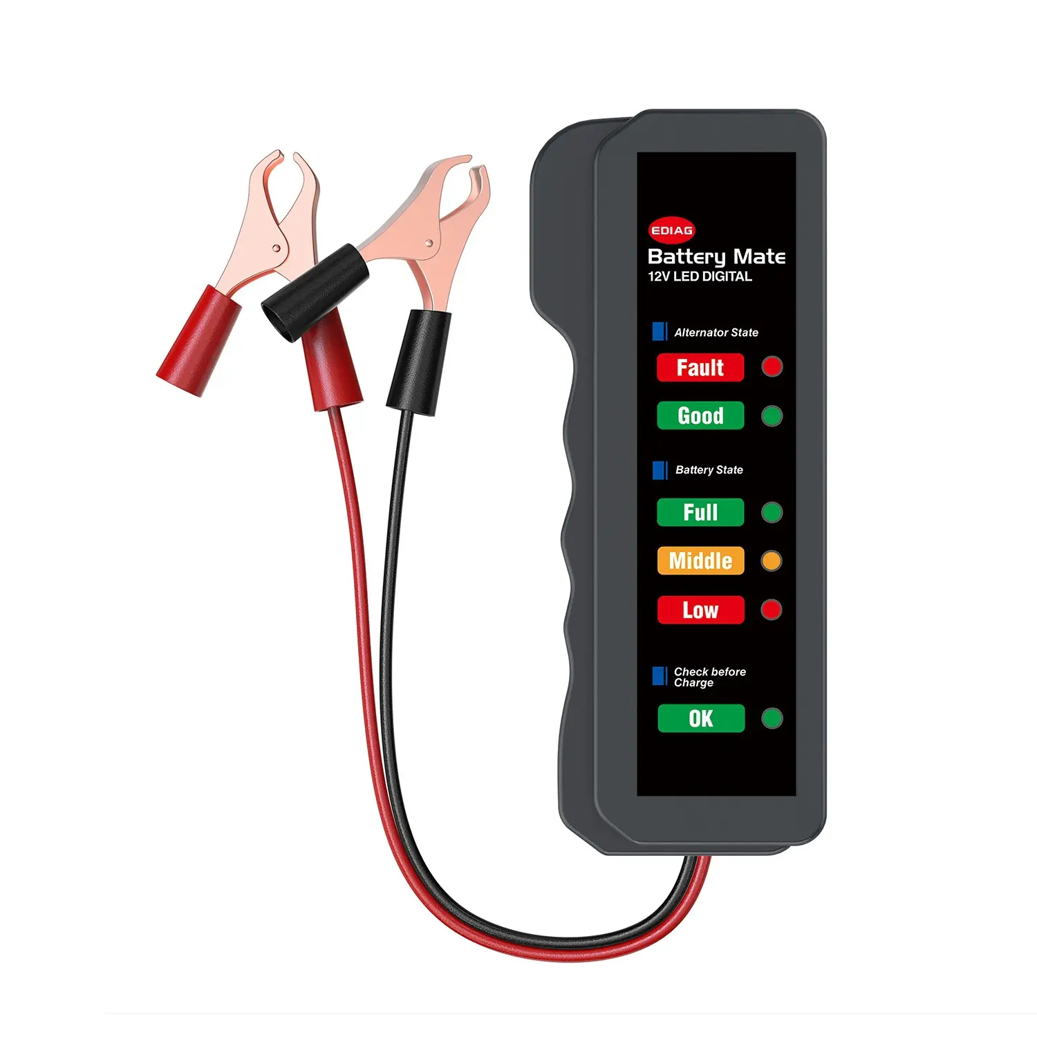 Mini 12V Car Battery Tester Digital Alternator Tester 6 LED Lights Display Car Diagnostic Tool Auto Battery Tester Analyzer