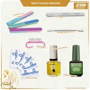 Set 7in1 alat pembersih kutek gel / Paket Remover Nail polish gel