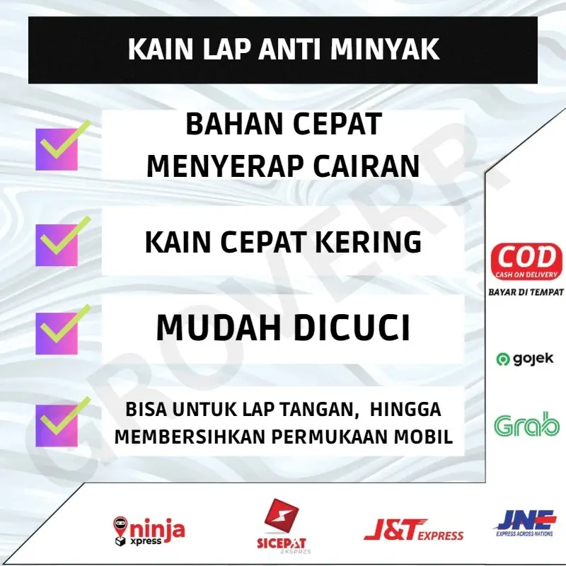 Kain Lap Anti Minyak Microfiber Serbet Dapur Bahan Coral Fleece Micro Fiber 2 Sisi Serbaguna Serap Air Anti Bau Daya Serap Super Lap Bersih Kotor Lap Cuci Piring Meja Kompor Lantai 3
