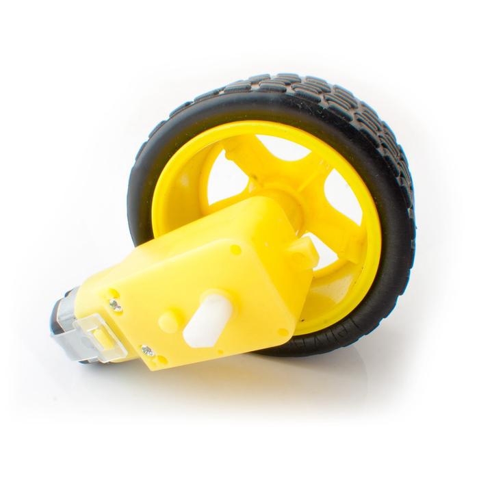 Jual DC Gear Motor with Wheel Roda Gearbox Set Robot Smart Car Drive ...