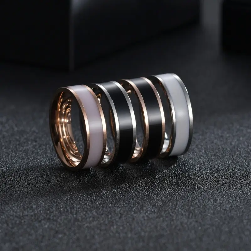 Brand new fashion 6mm titanium steel ring,simple style men and women stainless steel ring.