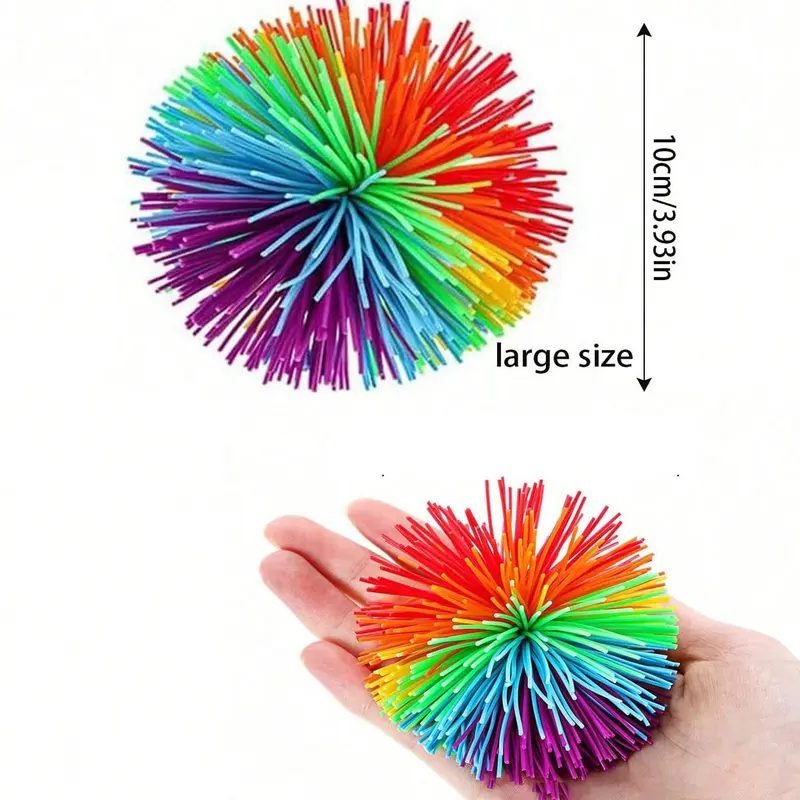 Random Color Party Confetti Ball, 5 Counts/set Soft Colorful Pom Pom Ball, Party Decoration Supplies for Birthday Wedding Festival 2
