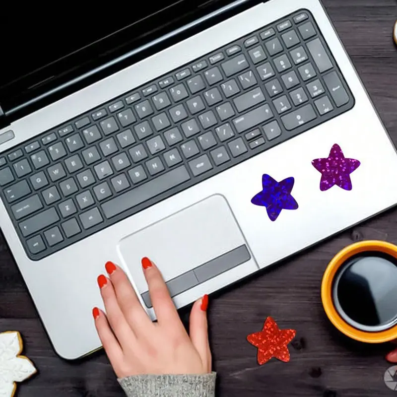 Star Shaped Self-adhesive Sticker, 500pcs/roll Colorful Laser Star Sticker, Decorative Sticker for Gift Goods, Sealing Sticker for Gift Wrapping 3