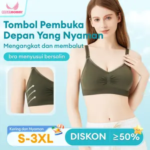 ANGEL MOMMY Bra Menyusui Jumbo Kancing Depan Tanpa Kawat Ibu Hamil 937 Katun Bunda Bumil Busui Kucing Bayi Super Stretch Nyaman Fleksibel
