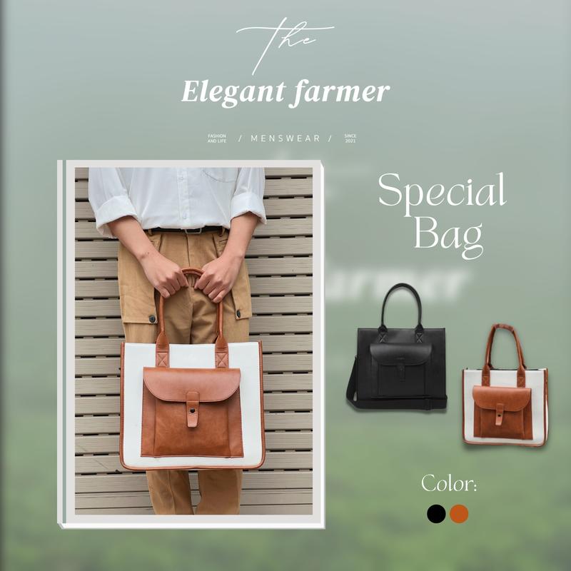 The Elegant Farmer Túi đeo chéo công sở quai xách nam & nữ phong cách Hàn Quốc EF03 . Bag