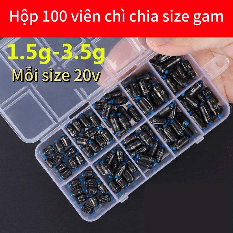  HỘP 50-100 VIÊN CHÌ LÀM TRỤC CÂU CÁ GIÁ SIÊU RẺ - ĐỒ CÂU ĐỨC LÂM 