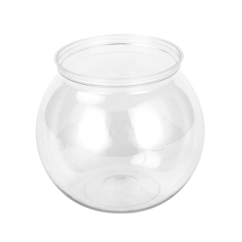 Plastics Round Aquarium Unbreakable Crystal-Clear Fish Bowls for Small Fish 4 Sizes Vases for Candy Ornament Holder 7