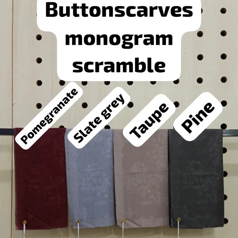 Buttonscarves monogram scramble voile 0
