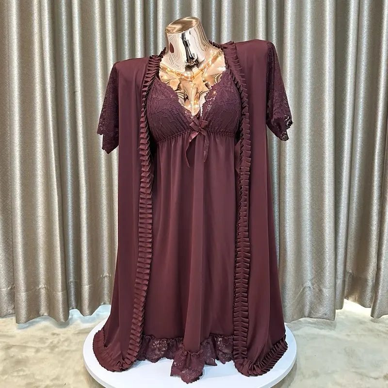 057 Sleepwear Dress + Kimono [ Girlsheaven_id ] 1