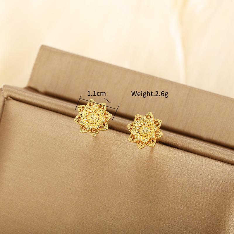 Product Introduction of Flower Stud Earrings! Retro Flower Design, Fairy - style Fashion Jewelry 2