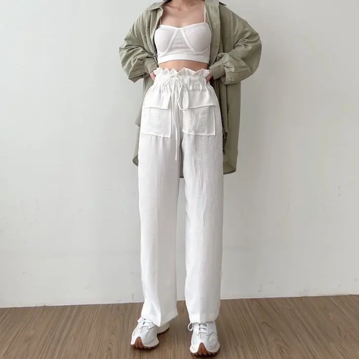 Kulot Highwaits Crinkle Neva Pocket /Crinkle Airflow Saku Depan 2
