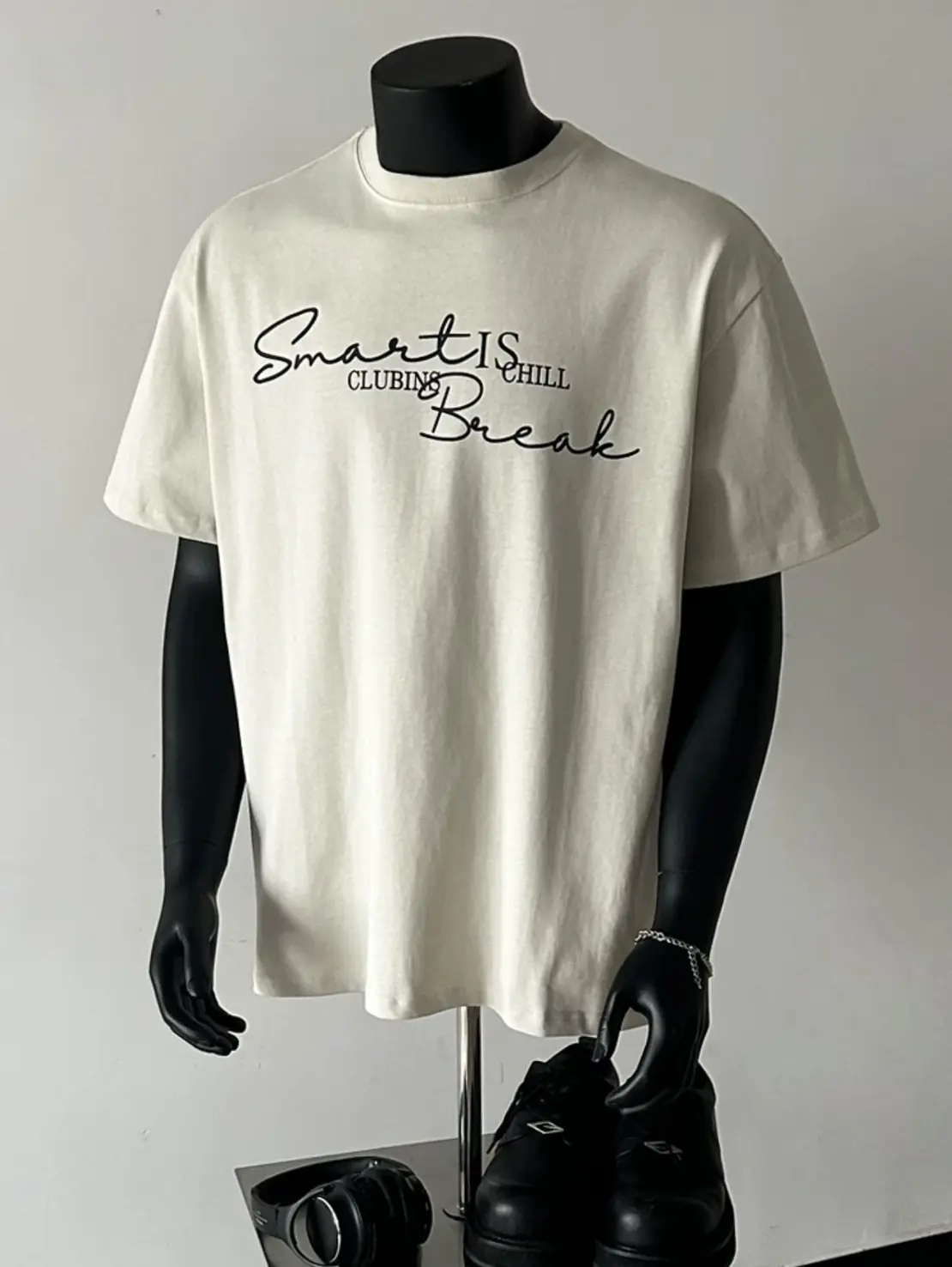 Áo thun Stee Cổ tròn in SMART Localbrand IBENXOPI Unisex Cotton Menwear