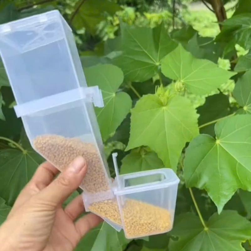 ￼[ RẺ VÔ ĐỊCH ]  MÁNG NHỰA TRONG   chứa 500gr _ thức ăn  hũ  chống vãi  thức ăn cho chim hutmat  7mau lồng  chim cám  chim