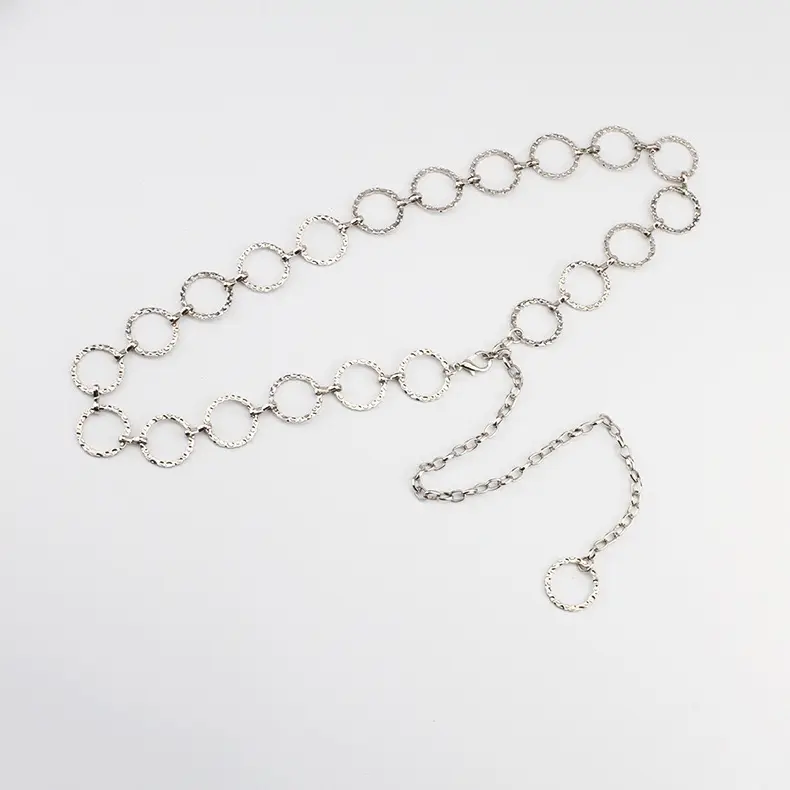 Thắt Lưng Váy Xích Tròn Sần Chất Kim Loại, Bản 2cm, Freesize Dùng Phối Váy Nữ -H&T SHOP 7