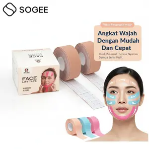 SOGEE - Patch Pengencang Wajah Anti Kerut 5M Face Tape V Shape Plester Penirus Wajah Pengangkat Pipi & Rahang Anti Aging Pengencang Otot Wajah