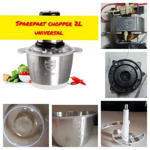 Sparepart Chopper 2L universal Vishal SQRS HANRIVER dll / Mangkok karet chopper 2L / Dinamo gearbox chopper / Pisau Chopper 2L