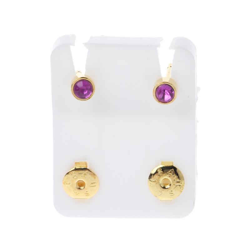 Anting-anting Stud, Saiz Kecil, Untuk Wanita, Set Anting-Anting Gelung, Sesuai untuk Tragus dan Tindik Rawan, Barang Kemas, Anting-anting Kristal Berwarna-warni 6