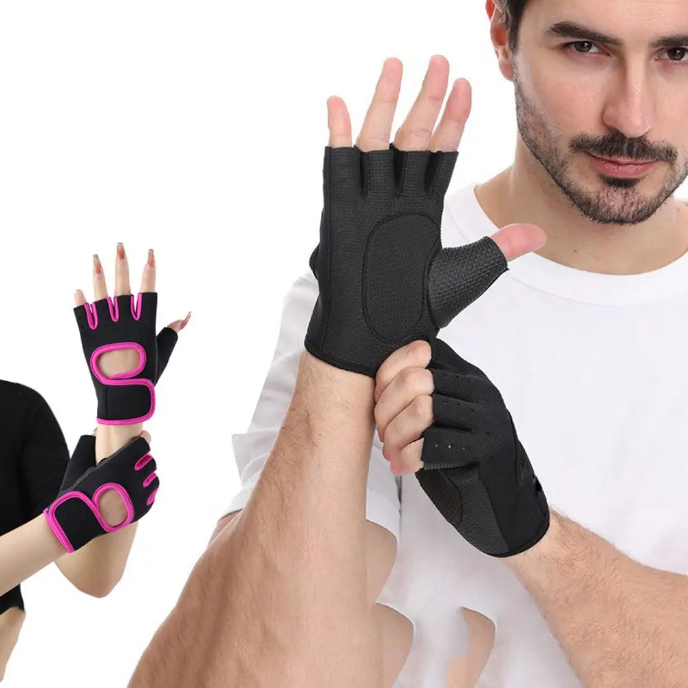 Gym Accessories Non-slip Hand Palm Protector Sports Equipment Weightlifting Anti-slip Resistance Sports Accessories Protection Gear Fitness Gloves Sport Mittens Cycling Gloves Half Fnger Gloves