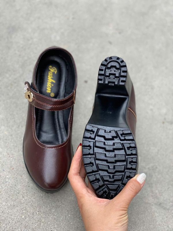 Giày nữ  cao gót  đế Pu nhẹ 7cm quai dán đính hoa Shoes Jean  size 34-41 đi tiệc 6