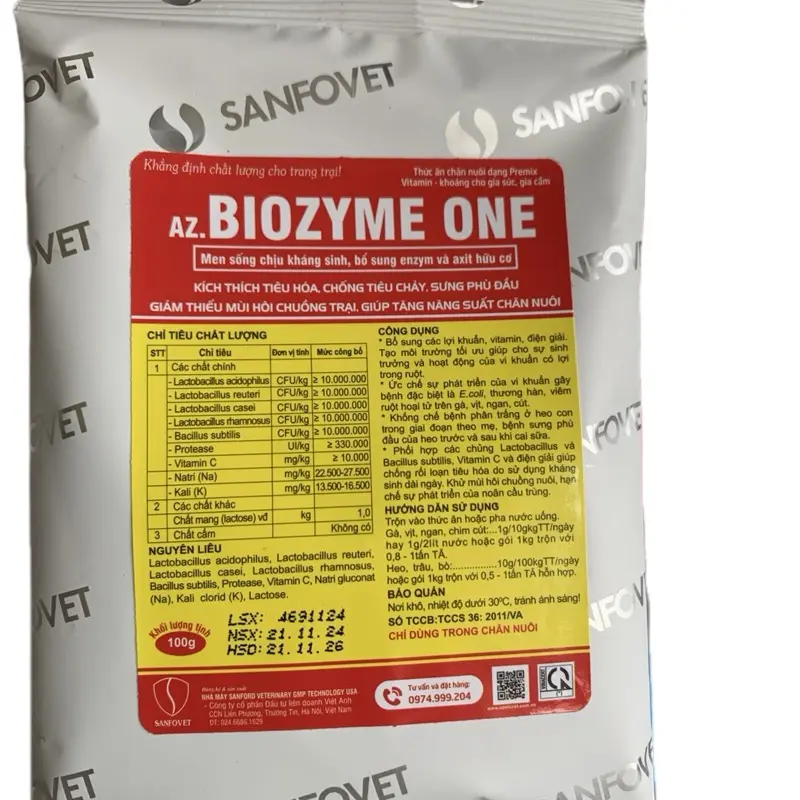 Men Tiêu Hoá Biozyme One cho Gia Súc Gia Cần - Tăng cường tiêu hóa và hấp thụ dinh dưỡng