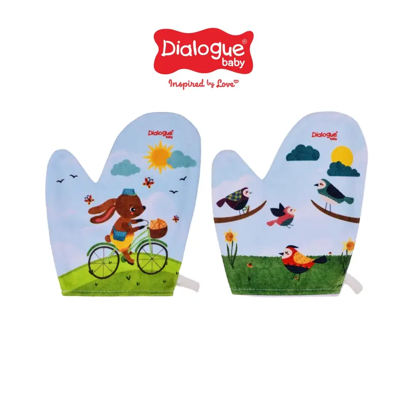 Dialogue Baby Waslap Tangan Microfiber PR SB Bird & Rabbit - DGW1229 0
