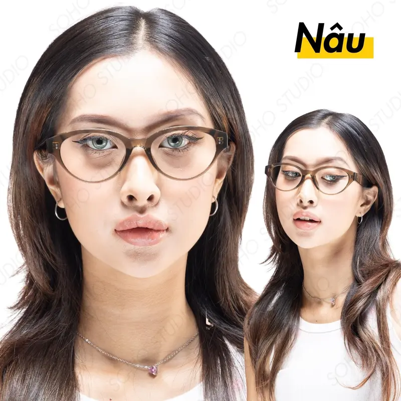 Gọng kính DATE Soho Studio gọng mắt mèo thanh mảnh sang xịn mịn Mắt Kính chống tia UV 3