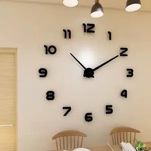 COD Jam Dinding Jumbo 80-150cm Besar Raksasa Giant Wall Clock DIY Dekorasi Kamar Aesthetic Black Gold Silver