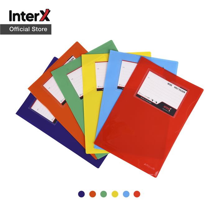 Map Inter Folder Intex Promo InterX Folder Wide & Half Folder Fc Opaq Map Arsip Dokumen - Biru ...
