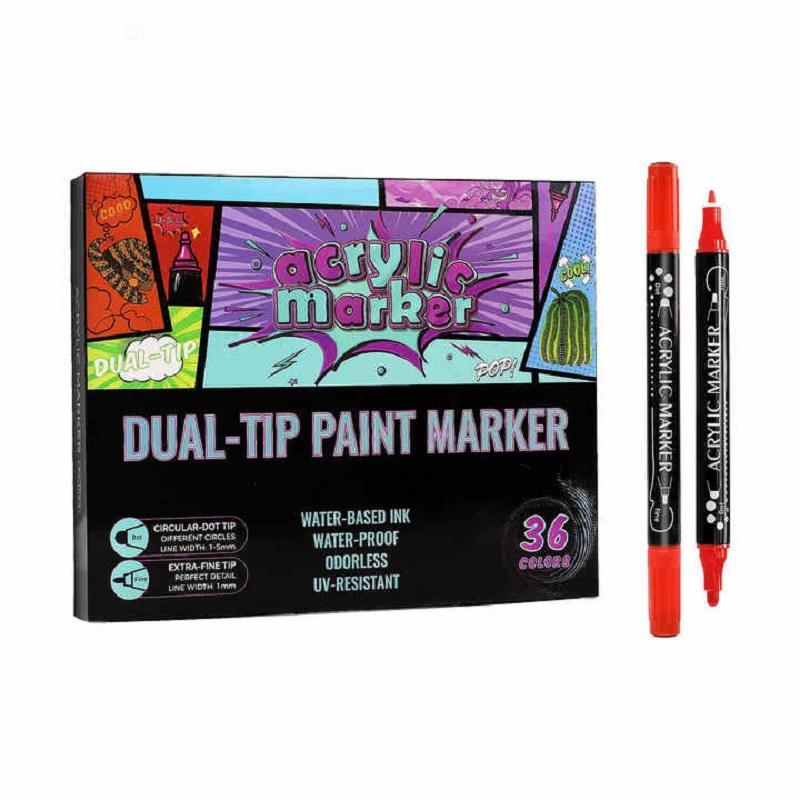Acrylic Paint Marker Set, 1 Set Waterproof Quick Dry Paint Marker Pen, Art Supplies for Students, Office Stationery & Supplies 0