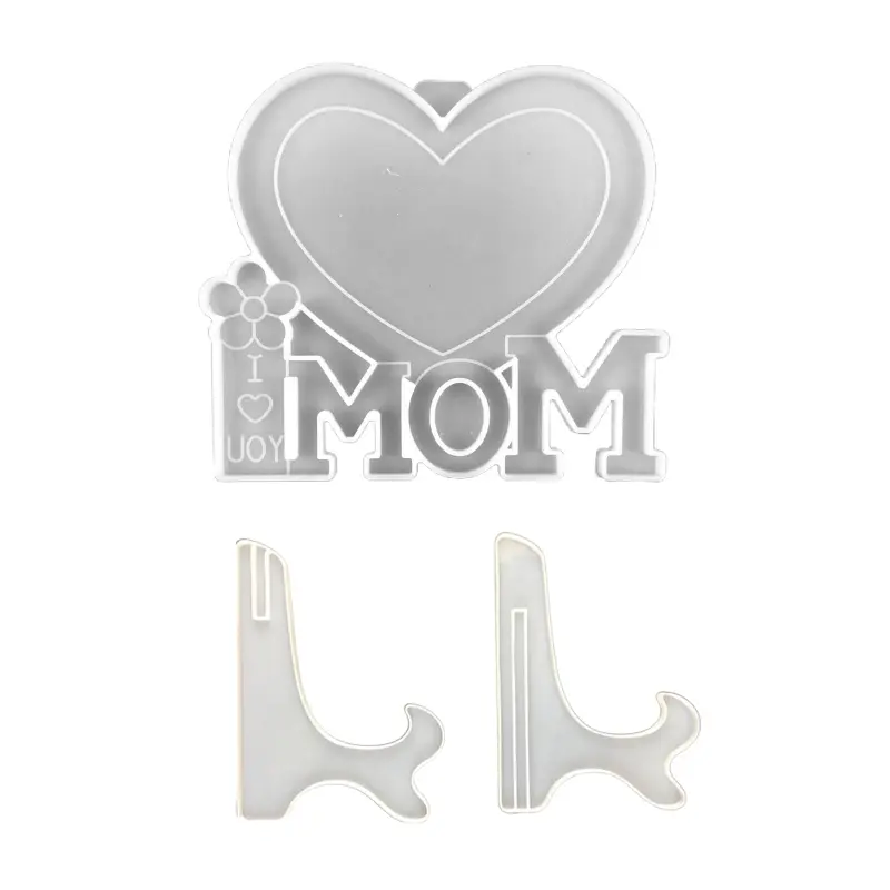 Bingkai Foto, Darui MOM Hati, Resin Epoksi UV, Bingkai Gambar, Acuan Silikon, DIY