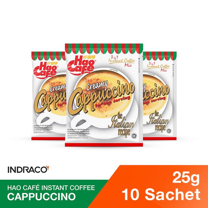 Gambar Hao Cafe Instant Coffee  Cappuccino (10 sachets x 25g) dari INDRACO Store Kab. Gresik Tokopedia