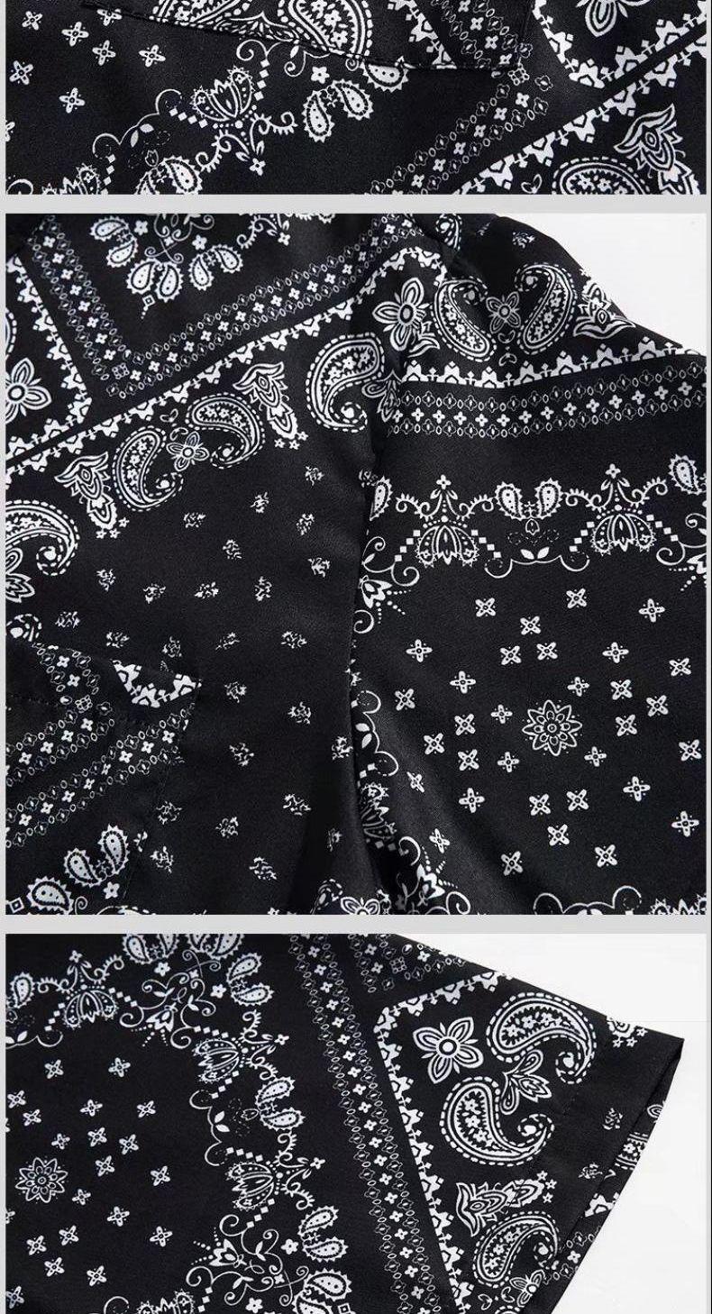 Product Introduction of Áo Sơ Mi Ngắn Tay In Họa Tiết Paisley Toàn Bộ, Phong Cách Cổ Điển Nhật Bản, Thương Hiệu Thời Trang Nam, Dáng Rộng Vừa Vặn, Phong Cách Hip Hop, Thích Hợp Cho Các Cặp Đôi, Áo Khoác Sơ Mi Thường Ngày 6