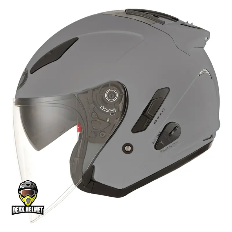 Helm KYT Galaxy Flat R Solid SNI Original Half Face [XXL READY] Motorcycle Visor 1