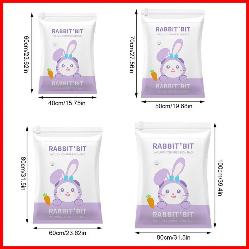 ID HOME Vacuum Bag Pakaian Plastik Travel Vakum Baju kompresi menghemat ruang tas penyimpanan 7