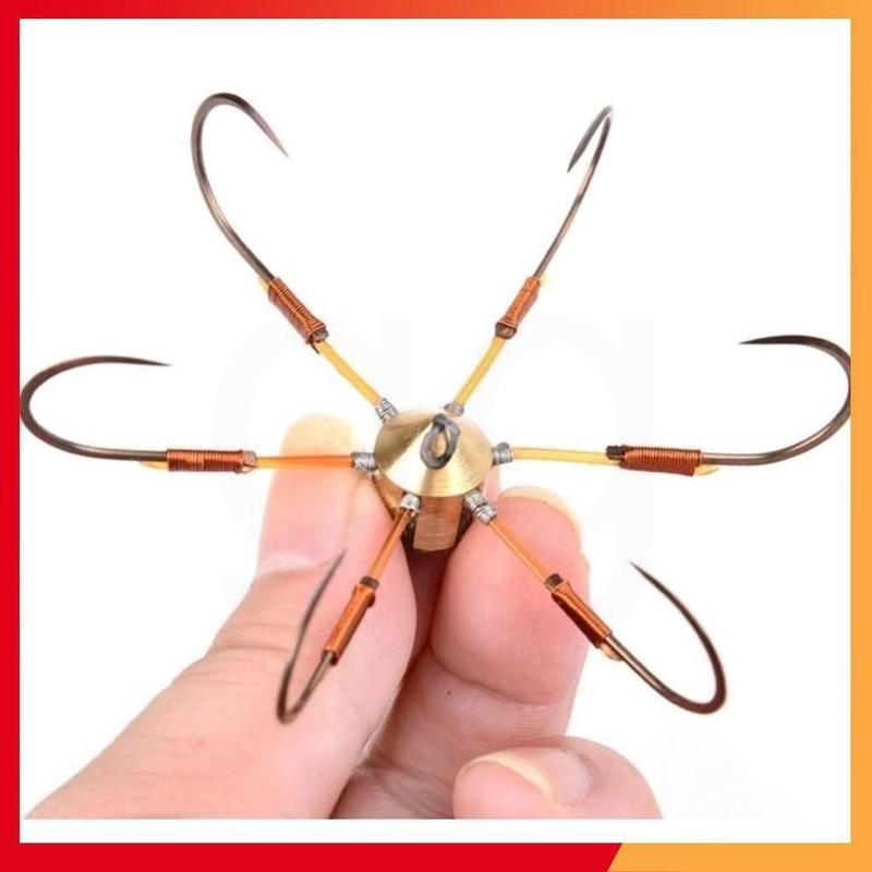 lưỡi câu lục chân đồng vàng đẹp, lưỡi chuẩn, thép tốt Fishing Đi Câu Câu Cá Bắt Cá