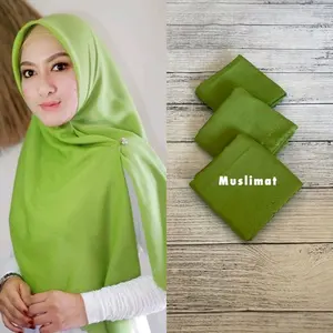 HIJAB VOAL POLOS SEGI EMPAT MUSLIMAT / JILBAB SEGIEMPAT MUSLIMAT NU / HIJAU DAUN Muslim Poliester Nyaman Square Casual Kerudung