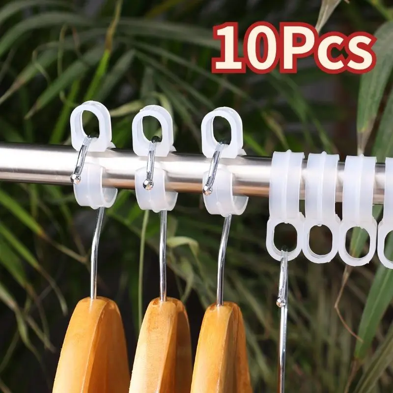 ตะขอเกี่ยวกันลมมัลติฟังก์ชั่น ชุด 10 ชิ้น วัสดุพลาสติก สำหรับยึดราวแขวนเสื้อผ้า หัวเข็มขัดกันลื่น ใช้งานได้จริง ของใช้ในบ้านทุกวัน มาใหม่
