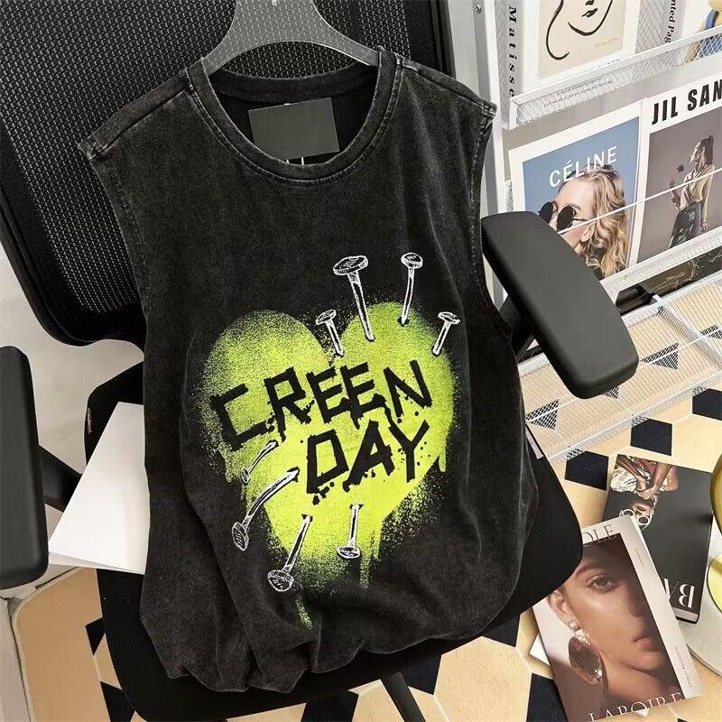 Nba T Shirt Summer Enbide Basketball Printed Short Sleeve American Retro Men's and Women's Washed Top