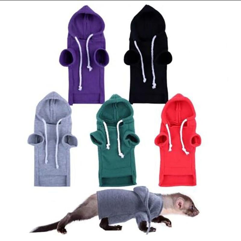 Product Introduction of High-quality Fleece Ferret Hoodie Pet Supplies Soft Pet Pullover Winter Warmer Comfortable Pet Sweater Hamster 13