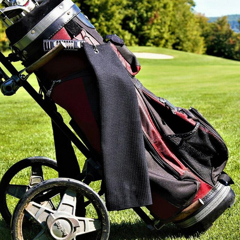 Khăn lau Golf, màu đen, họa tiết Bánh Quế chất liệu bông, thích hợp cho thể thao 7