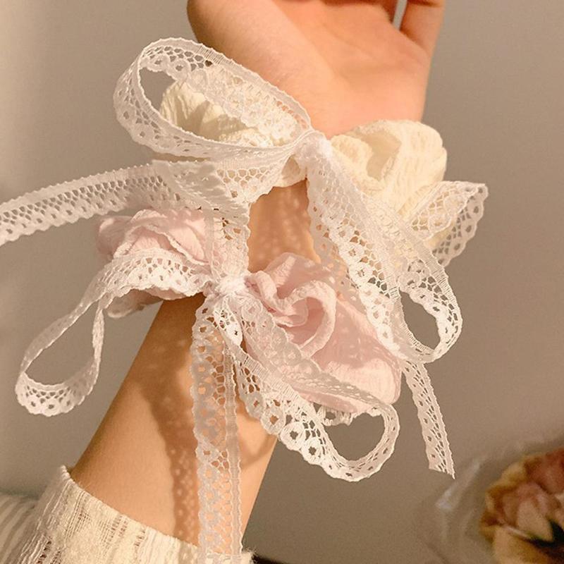 Product Introduction of Scrunchie Ruy Băng Nổi, Thiết Kế Nơ Ren, Dây Buộc Tóc, Nút Thắt Nơ Ruột Hàn Quốc, C0X9 25