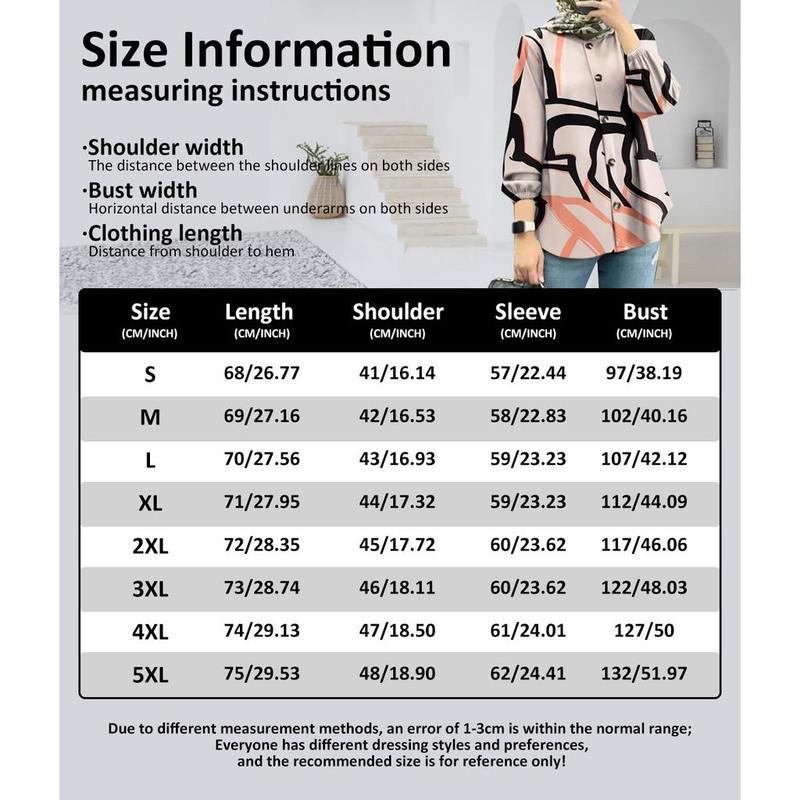 Product Introduction of 2025 NEW Ladies' Family Parent Child Shirt Baju Muslim Shirt Style Elegant Muslim Women's Shirt flower Pattern Buttons Baju Muslim Long Sleeve Shirt S-5XL 0