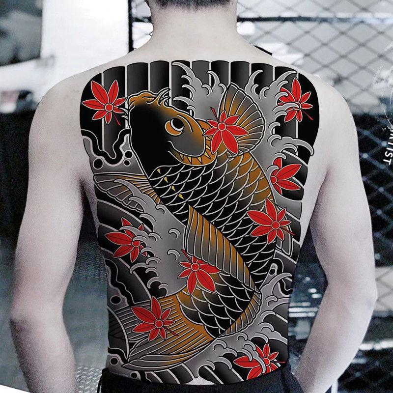 Product Introduction of Miếng Dán Hình Xăm Phong Cách Nhật Bản, Toàn Thân Lưng, Thiết Kế Lá Phong Truyền Thống Cũ, Đầy Màu Sắc, Dành Cho Nam Và Nữ, Hình Ảnh Lớn, Không Thấm Nước Và Bền, Chủ Nghĩa Đàn Ông Và Phụ Nữ 10