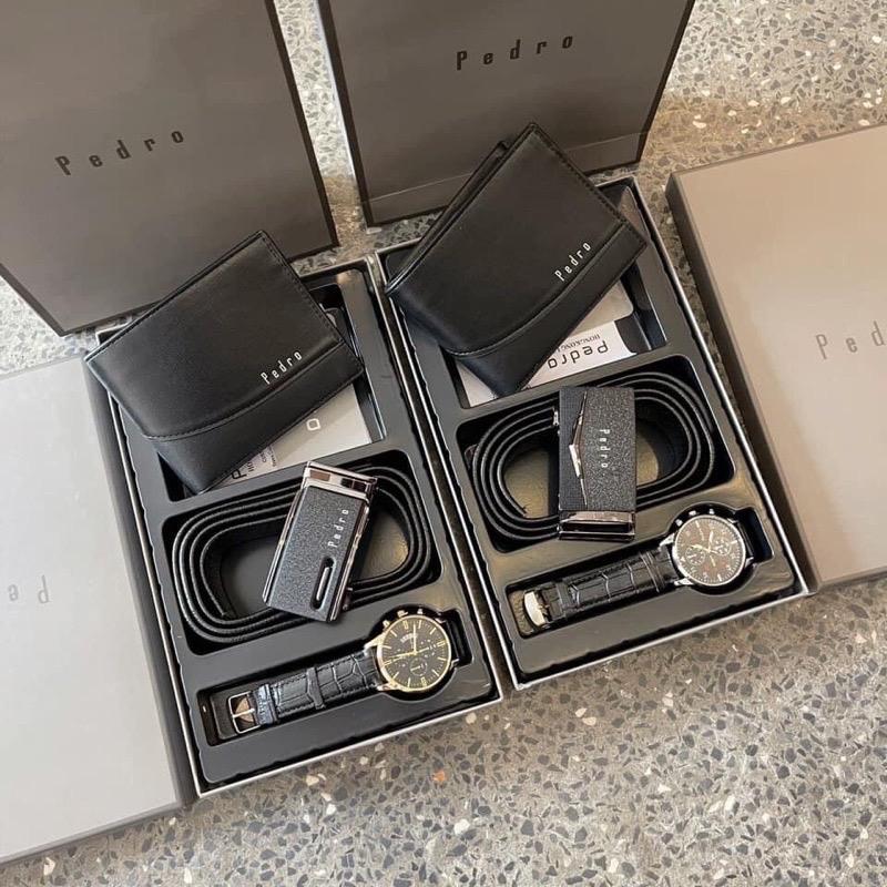 Fullbox + Túi giấy Set ví thắt lưng đồng hồ pedro nam cao cấp quà tặng sinh nhật ý nghĩa cho bạn trai Đeo Tay