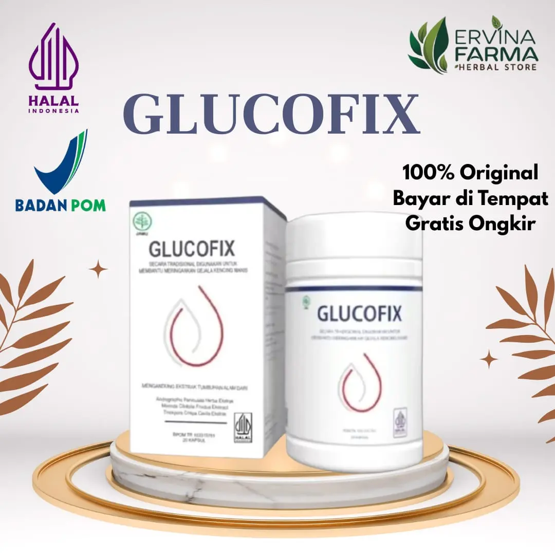 GLUCOFIX Original Herbal Diabetes Kencing Manis Turunkan Gula Aman Bpom