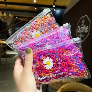 FREE POUCH - 500PCS IKAT RAMBUT KARET JEPANG ANAK MODEL KOREA / IKAT RAMBUT ELASTIS / IKAT RAMBUT ANAK KOREA