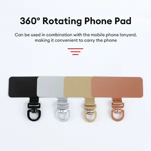 【COD】Terbaru 360 derajat Rotating Phone Pad Stainless Steel Telepon Klip Telepon Pengisian Pad Tetap
