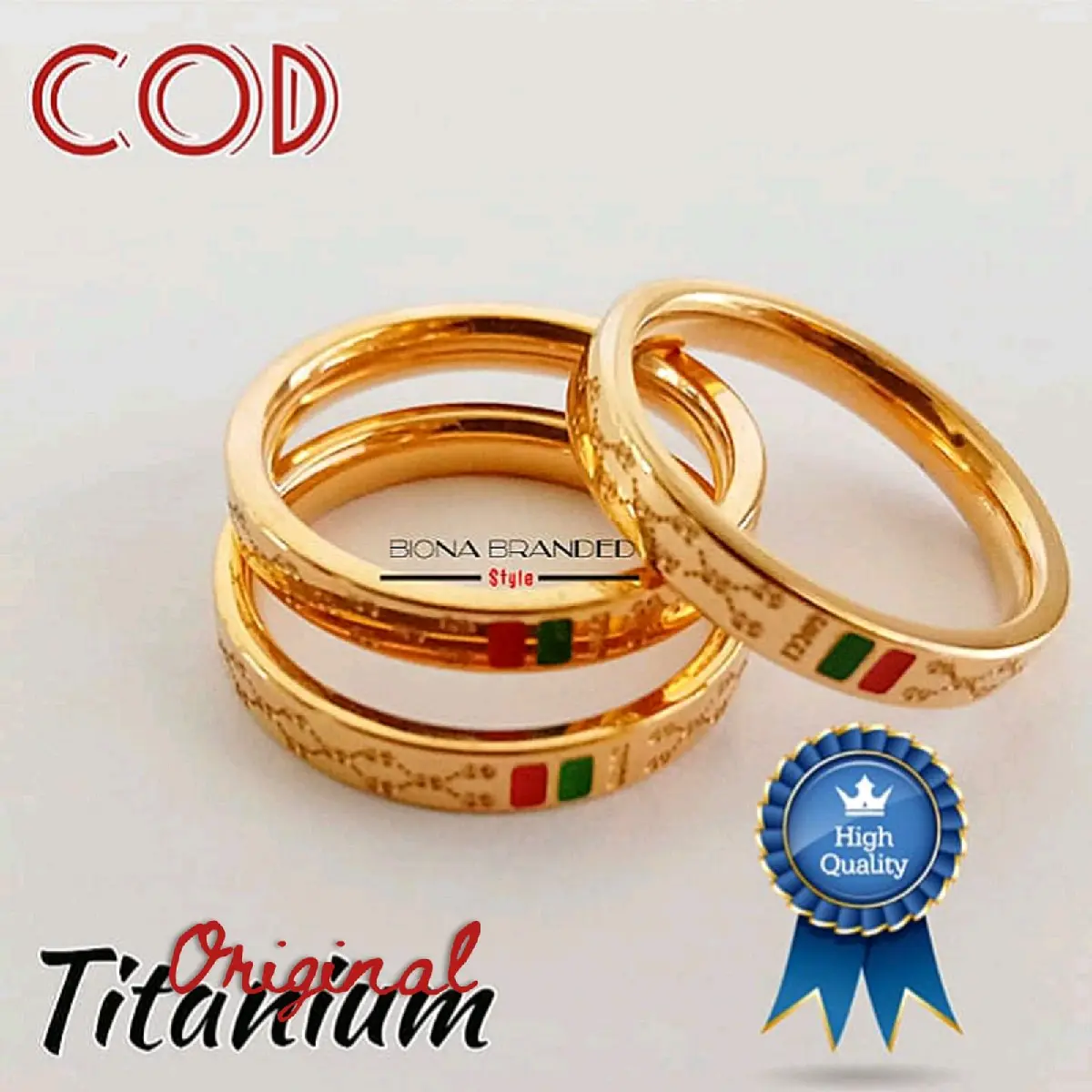 Cincin Titanium Anti Karat Dan Anti Luntur Ukuran 16-19 Jewellery - Rings