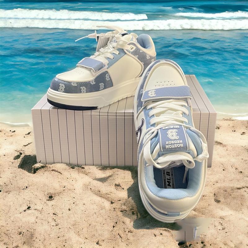 Giày thể thao MLBI Mid Xanh - Giày thể thao nữ đế cao thời trang,sang trọng Sneaker Shoes 4
