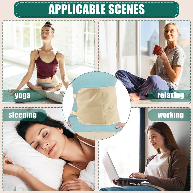 Product Introduction of Oil Pack Wrap for Waist Mess-Free Reusable Oil Packs Kit Leak-Proof Organic Bamboo Flannel Oil Pack Washable Compress Oil Pack for Body Relaxing 2jW4T 33